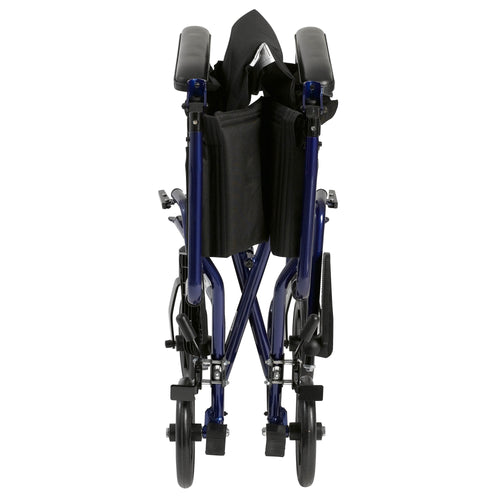 Drive Medical ATC19-BL Lightweight Transport Wheelchair, 19" Seat, Blue